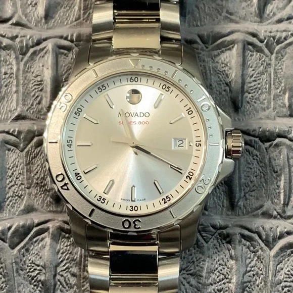 Movado watch series 800 silver dial series - Picture 2 of 5